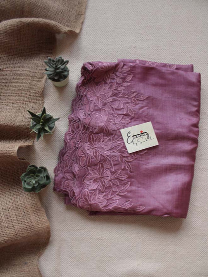 Lilac Tussar Saree