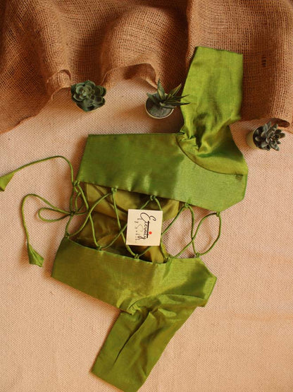 Green Backless Blouse