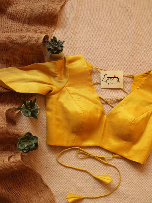 Yellow Backless Blouse - Eternity by Sakshi
