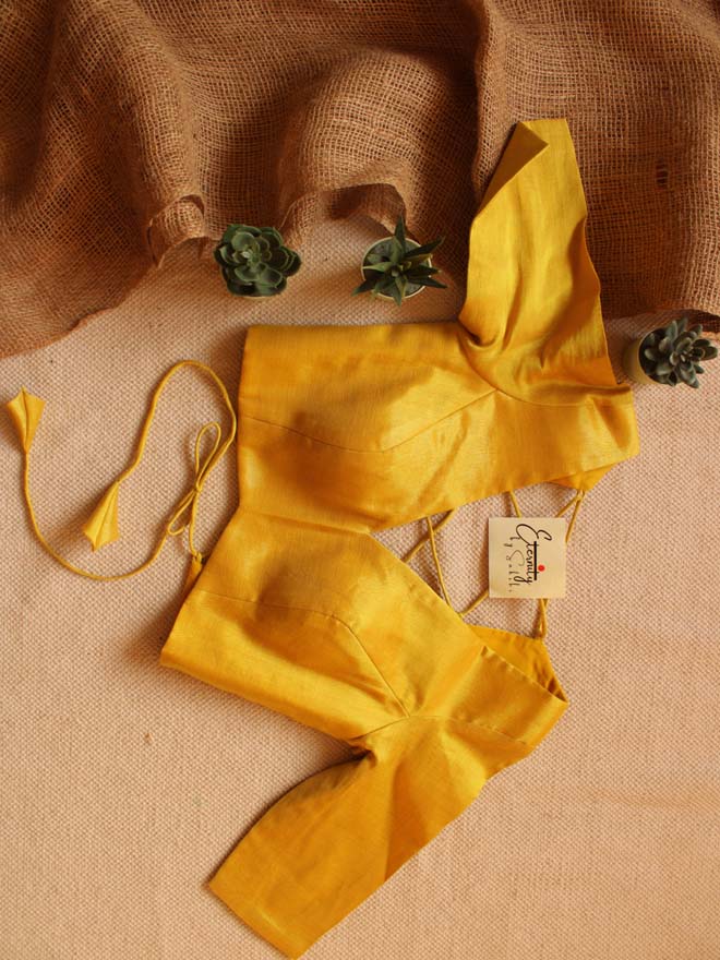 Yellow Backless Blouse - Eternity by Sakshi