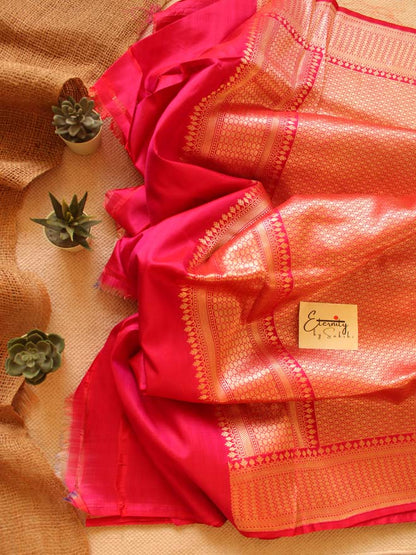 Pink Handwoven Minakari Silk Banarasi Saree - Eternity by Sakshi