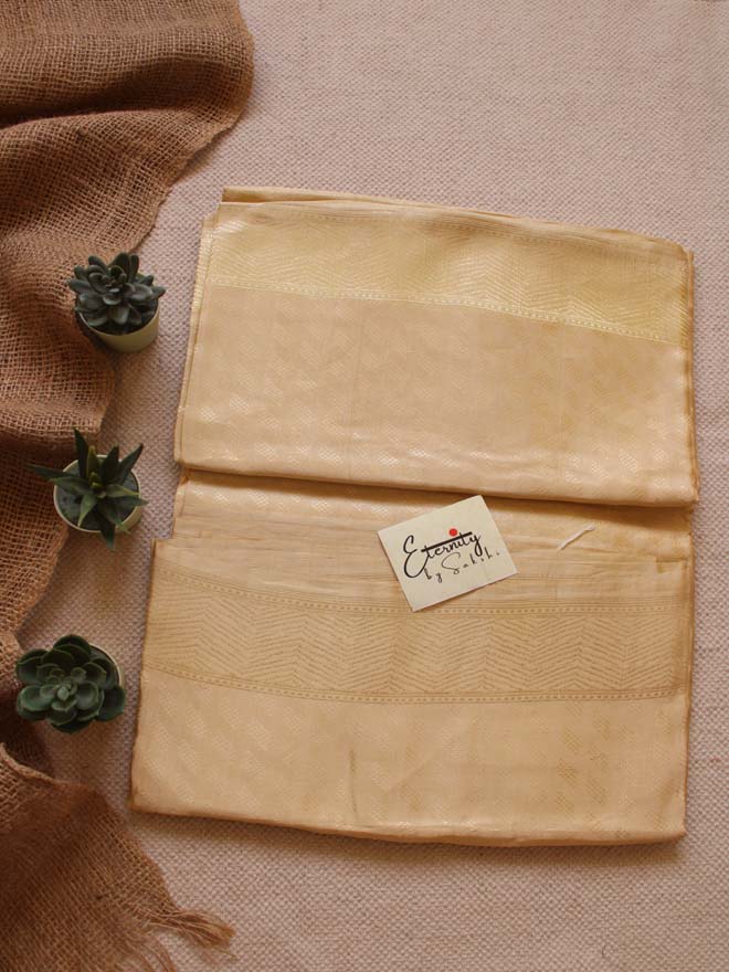 Handwoven Nude Tissue Banarasi Saree - Eternity by Sakshi