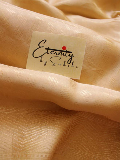 Handwoven Nude Tissue Banarasi Saree - Eternity by Sakshi