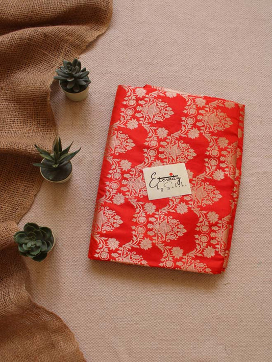 Orange Handwoven Silk Banarasi Saree 1 - Eternity by Sakshi