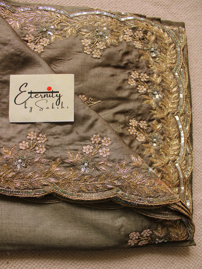 Earthy Tussar Handwork Saree