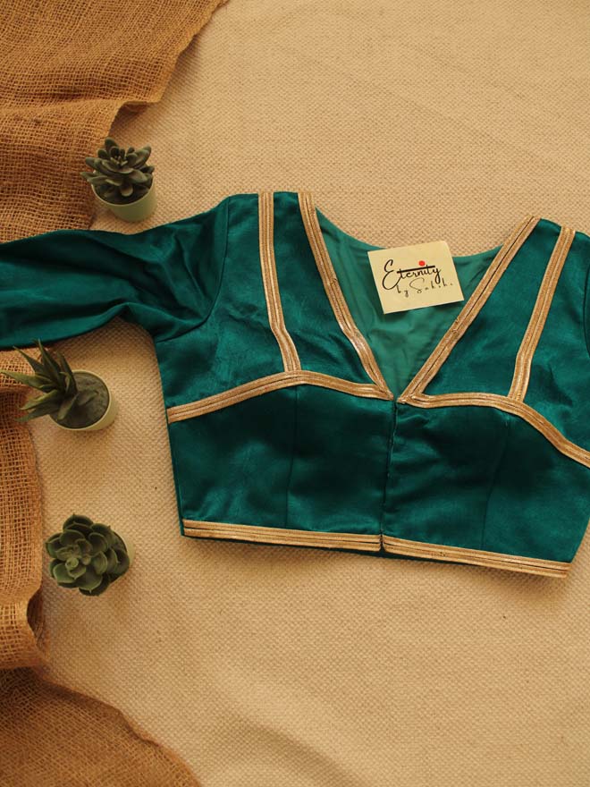 Royal Peacock Green Blouse