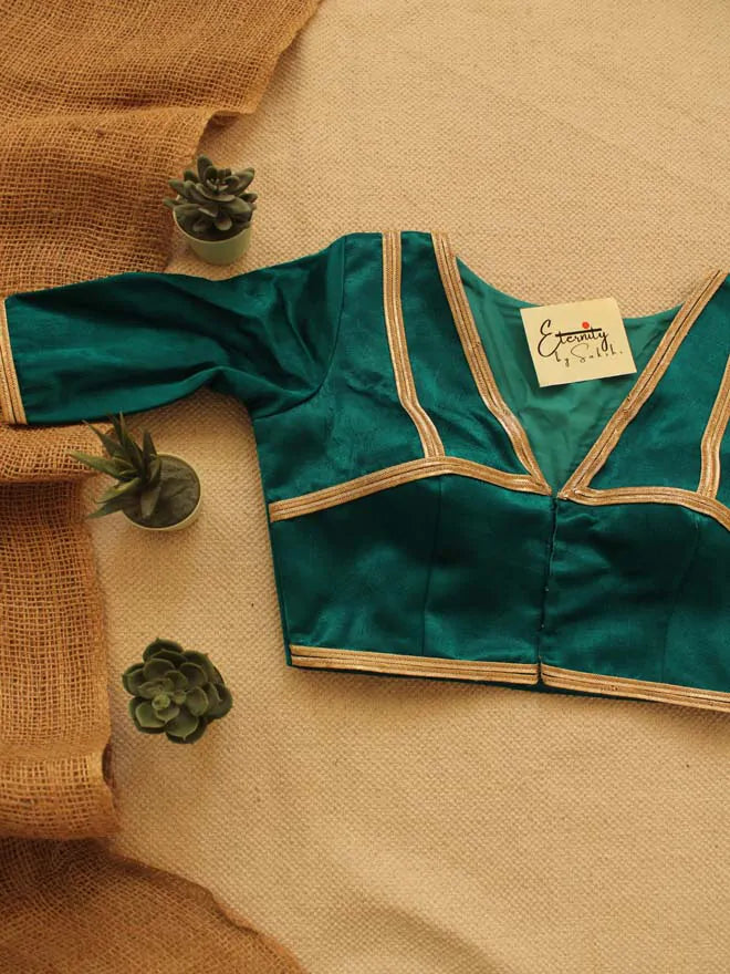 Royal Peacock Green Blouse