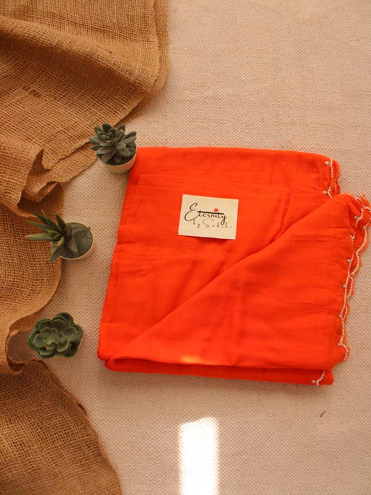 Orange Pearl Saree