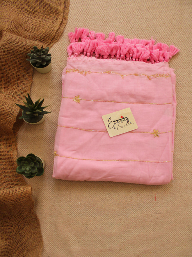 Baby Pink Noor Saree