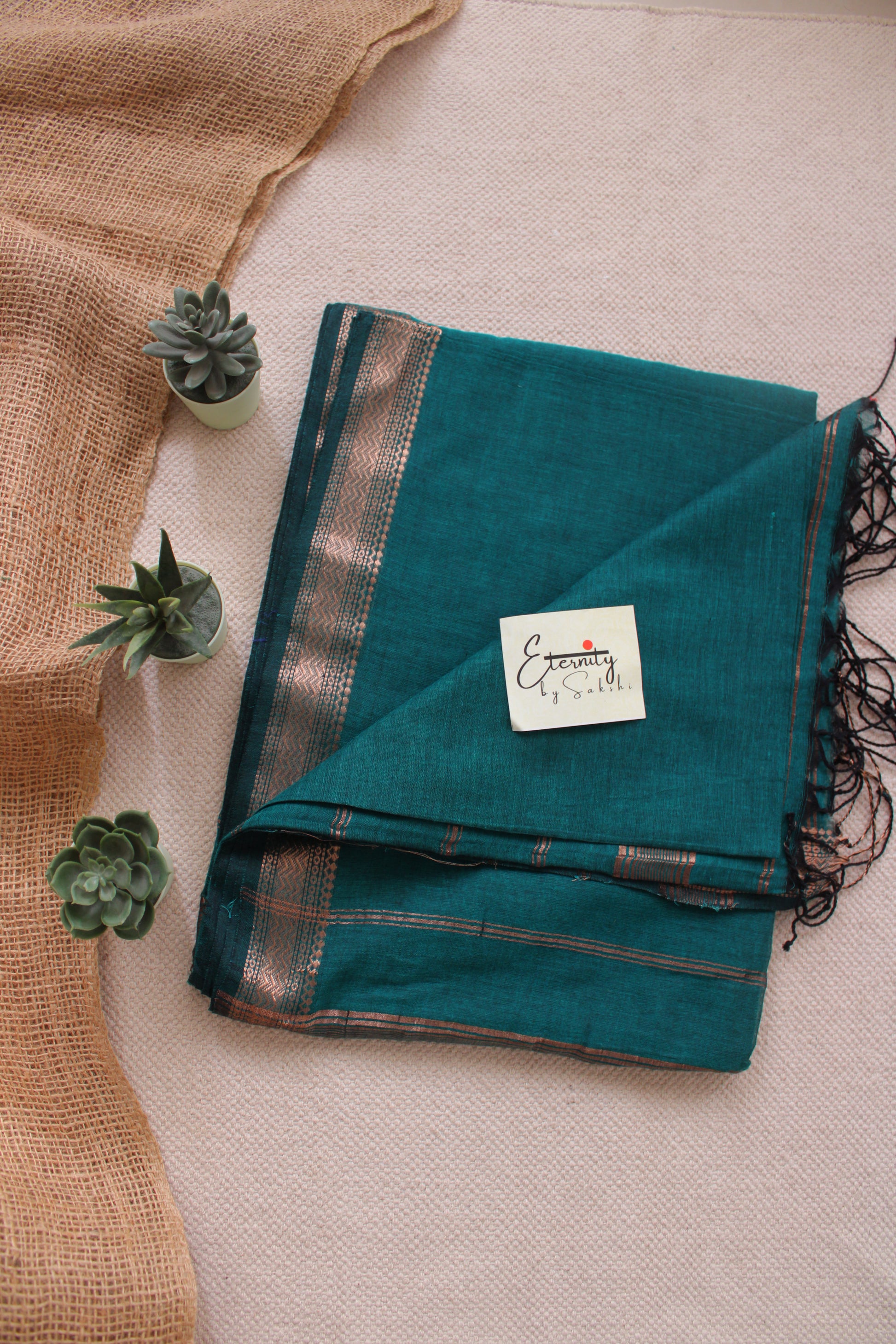 Peacock Green Champa Saree