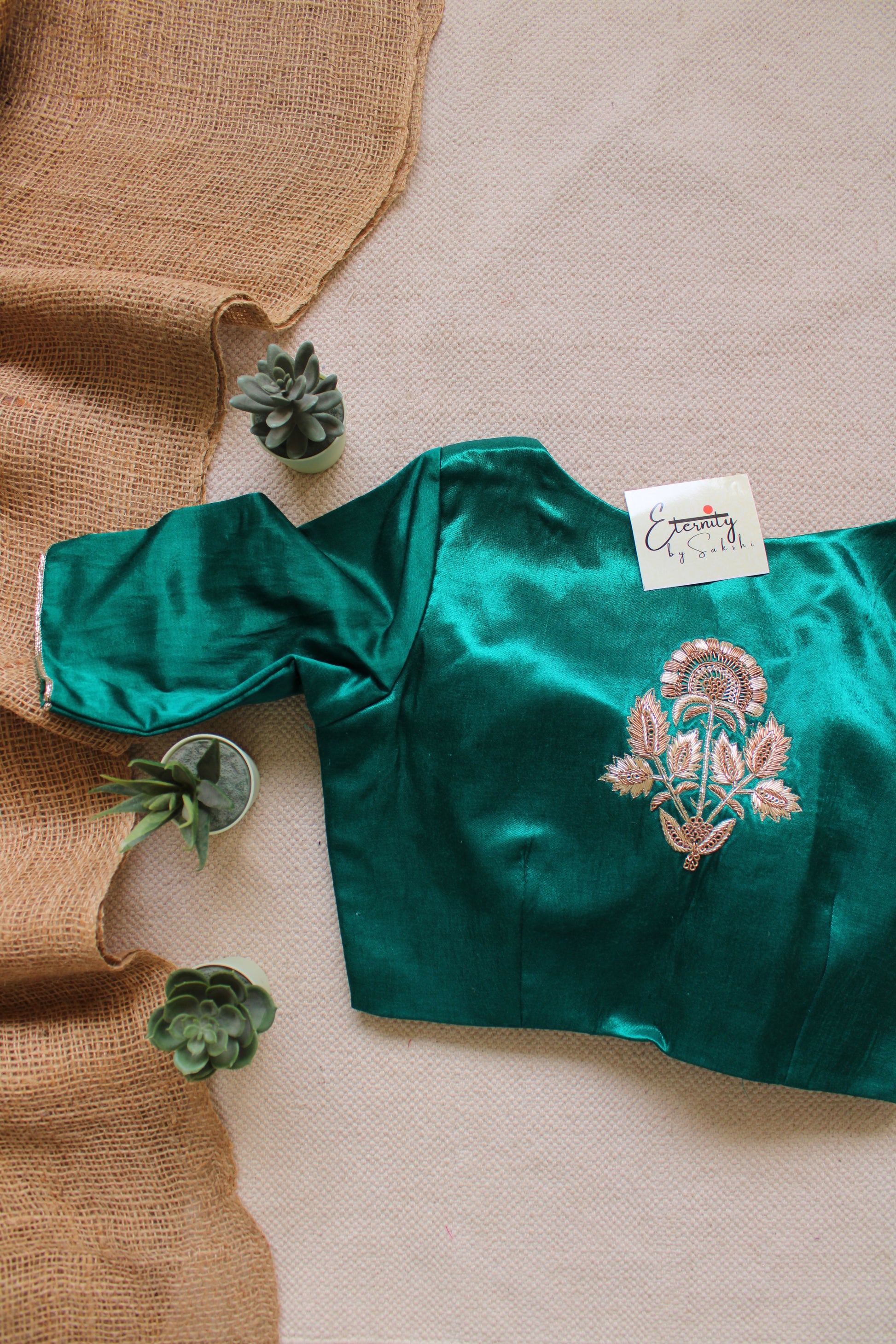 Green Jardosi Blouse