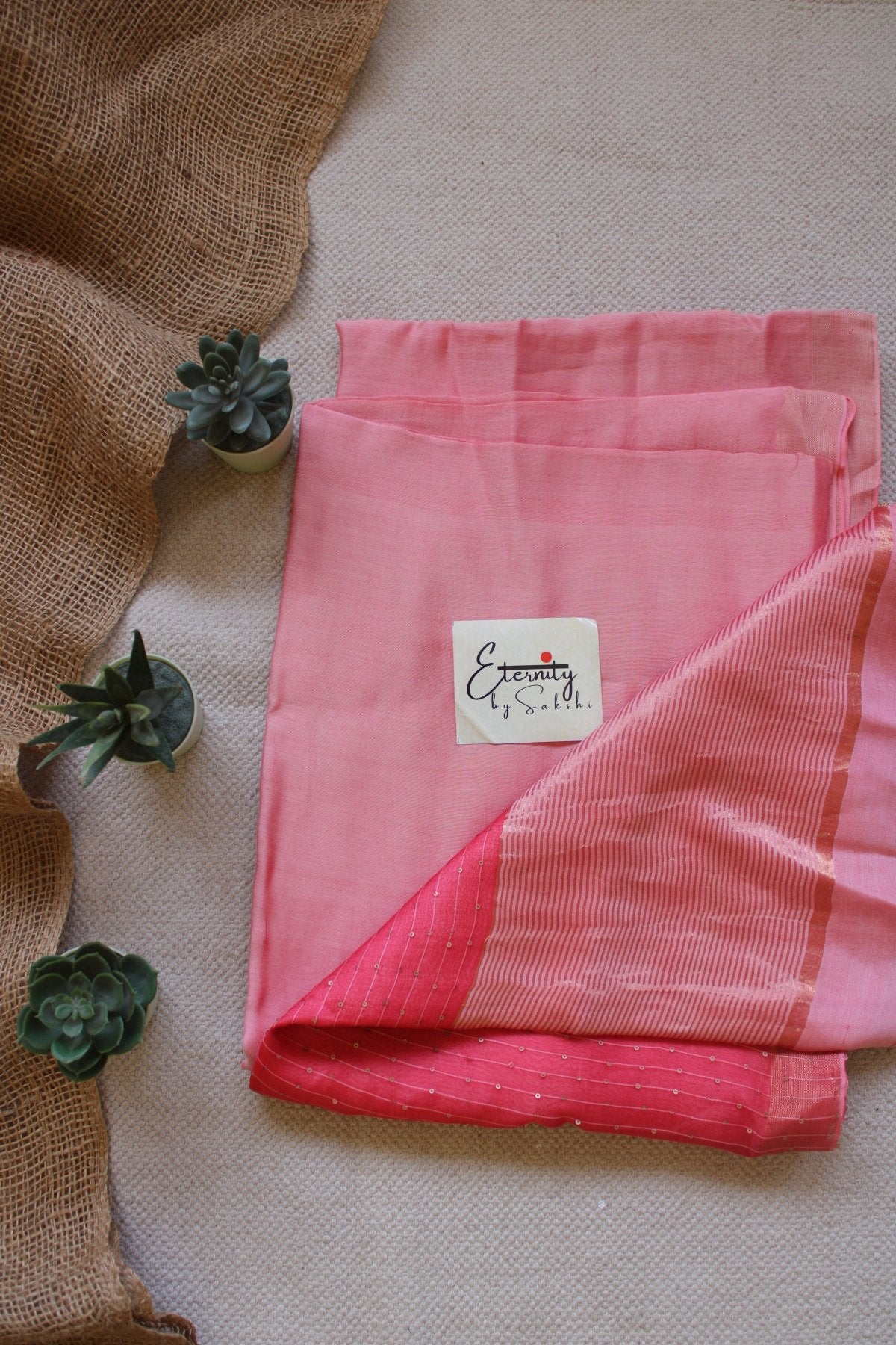 Peach Raga Resham Saree - Eternity by Sakshi