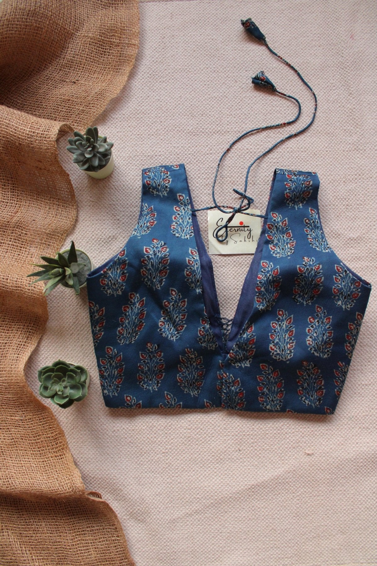 Diva Modal Ajrakh Blouse - Eternity by Sakshi