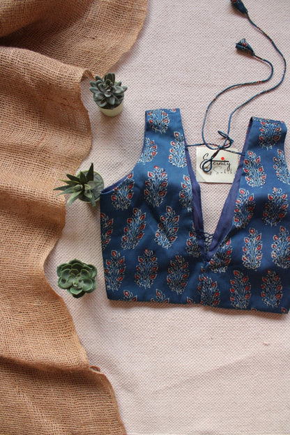 Diva Modal Ajrakh Blouse - Eternity by Sakshi