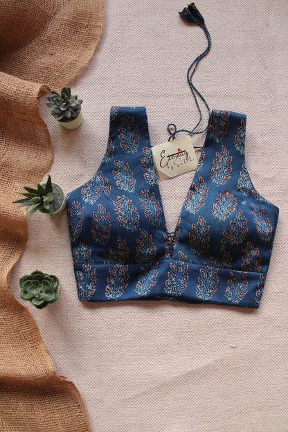 Diva Modal Ajrakh Blouse - Eternity by Sakshi