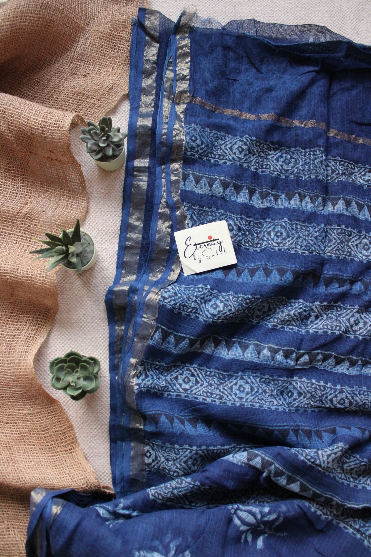 Blue Heritage Saree - Eternity by Sakshi