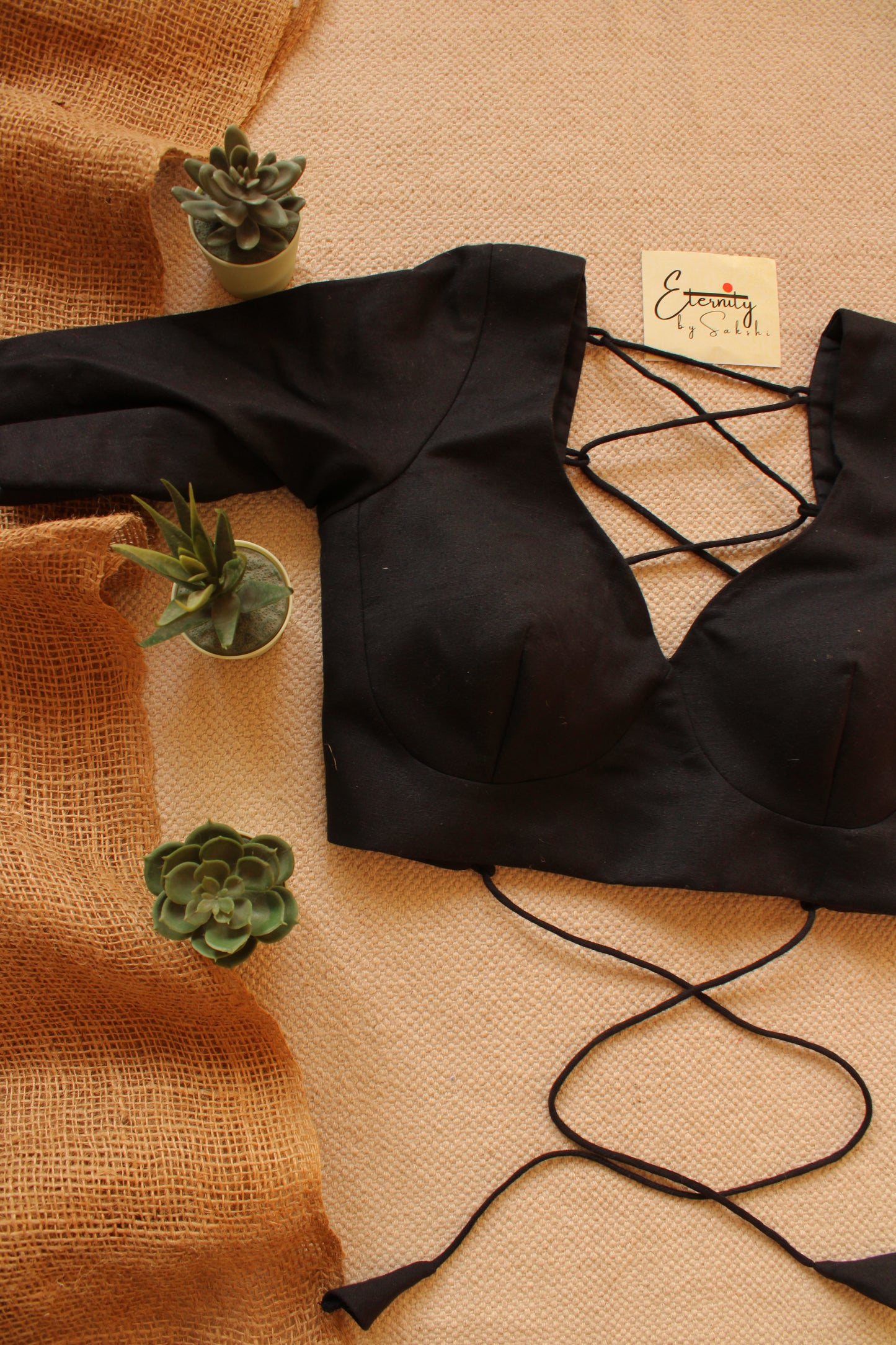 Black Backless Blouse