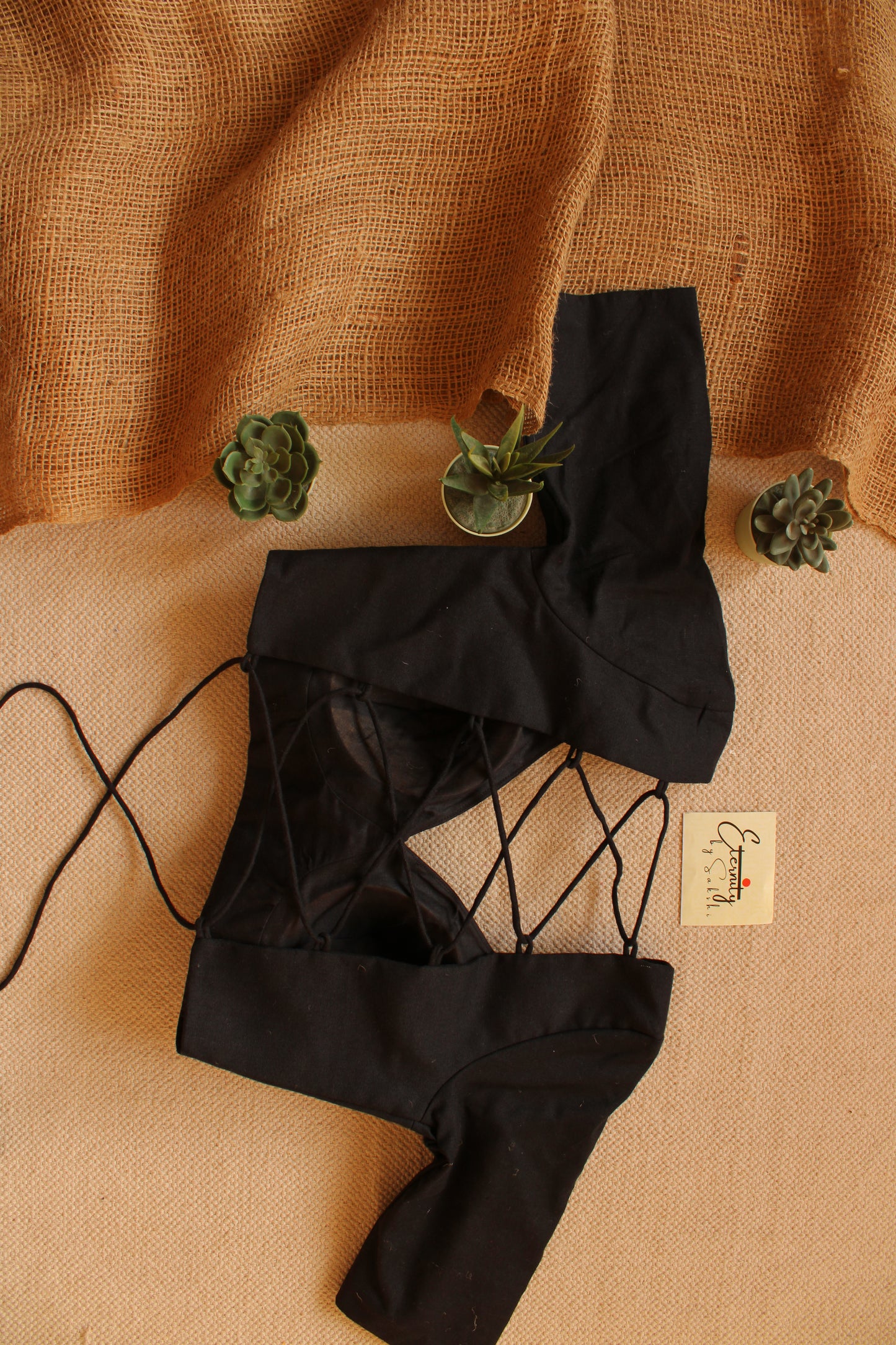 Black Backless Blouse