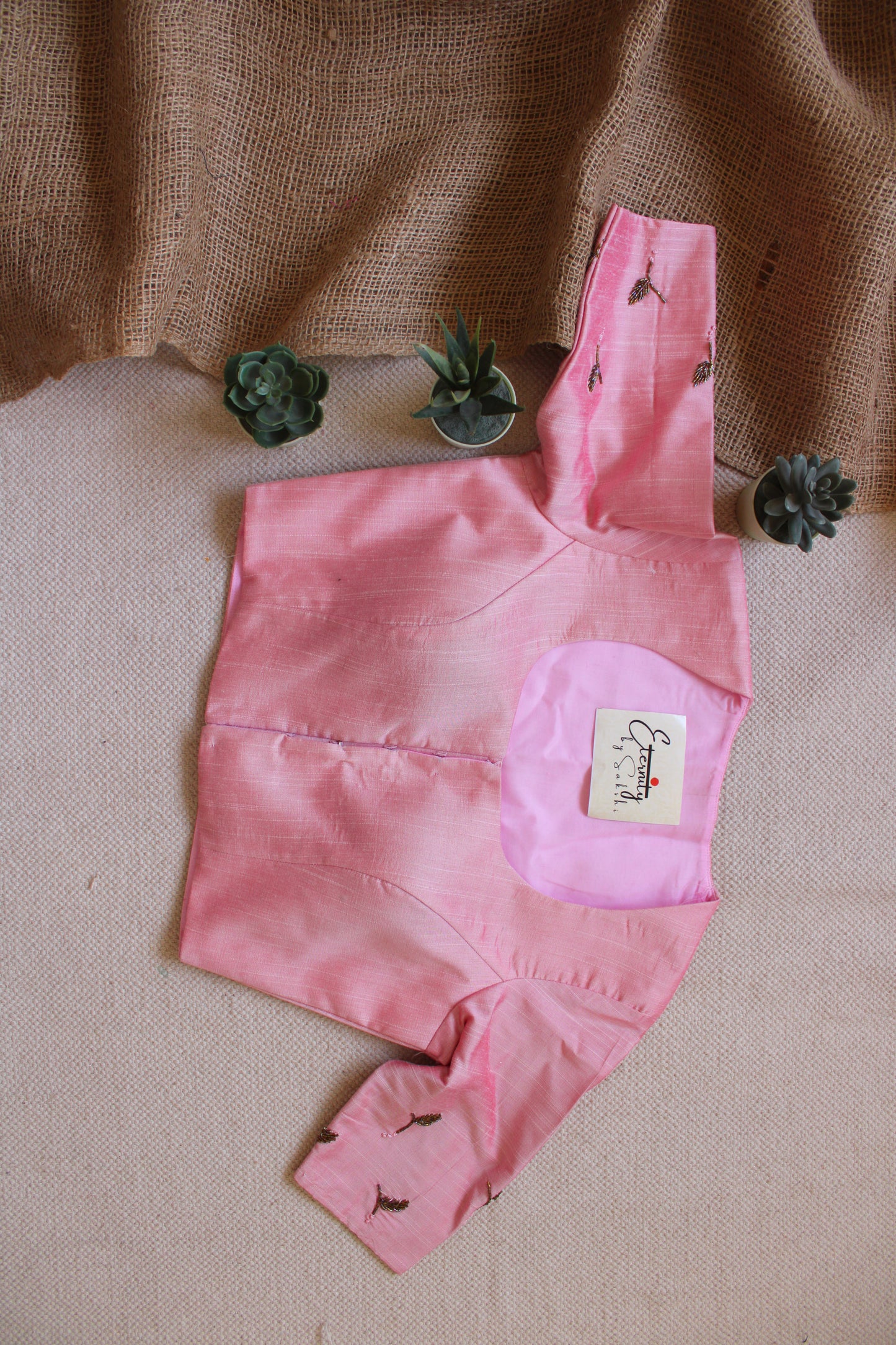 Baby Pink Handwork Blouse