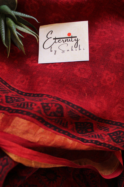 Red Falak Saree