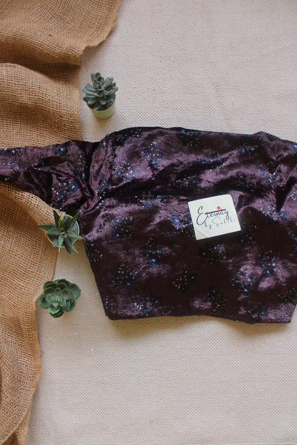 Jamun - Velvet Blouse - Eternity by Sakshi