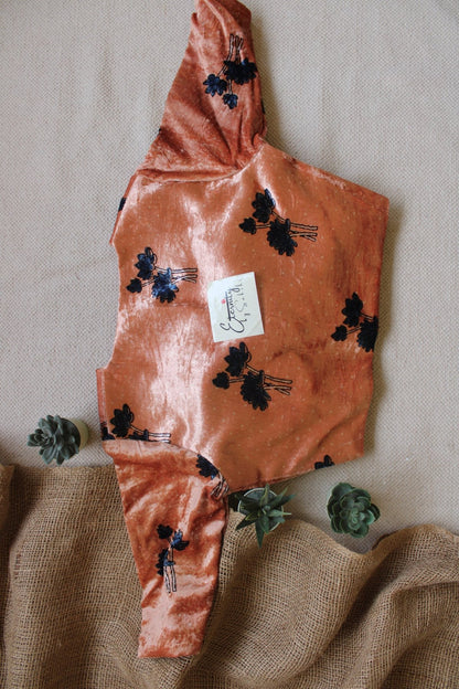 Peach Velvet Bloom Blouse - Eternity by Sakshi