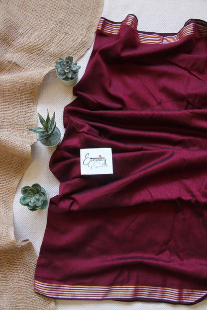 Kanak Mehroon Saree - Eternity by Sakshi