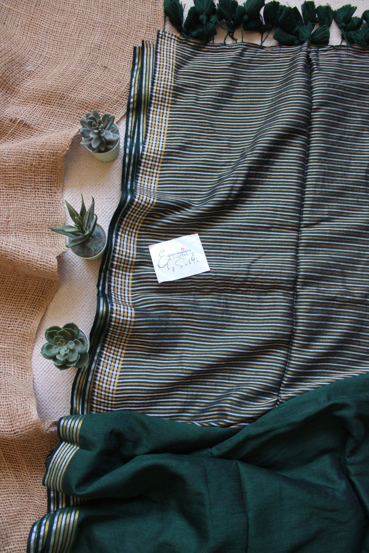 Kanak Green Saree - Eternity by Sakshi