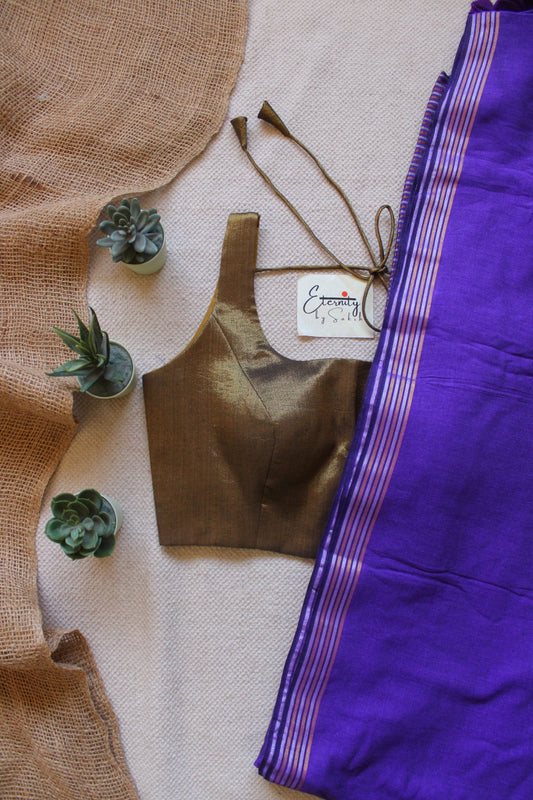 Kanak Purple Saree + Sona Noorie Blouse Combo - Eternity by Sakshi
