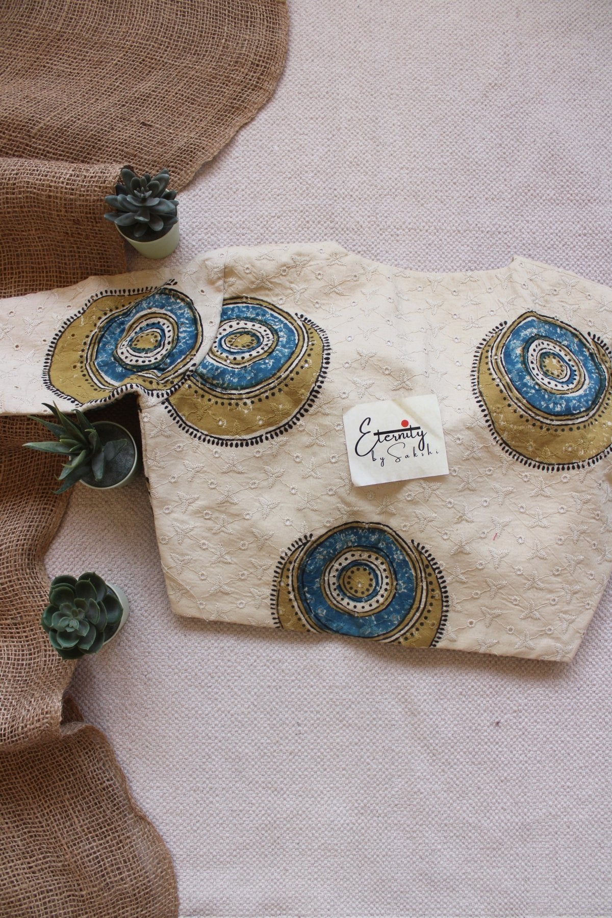 Ajrakh Hakoba –Off White Blouse - Eternity by Sakshi