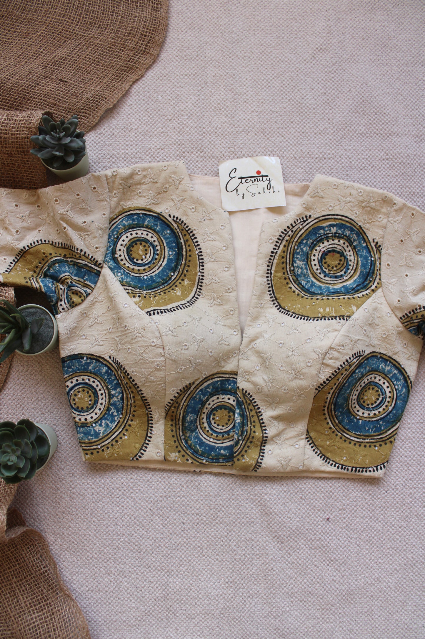 Ajrakh Hakoba –Off White Blouse