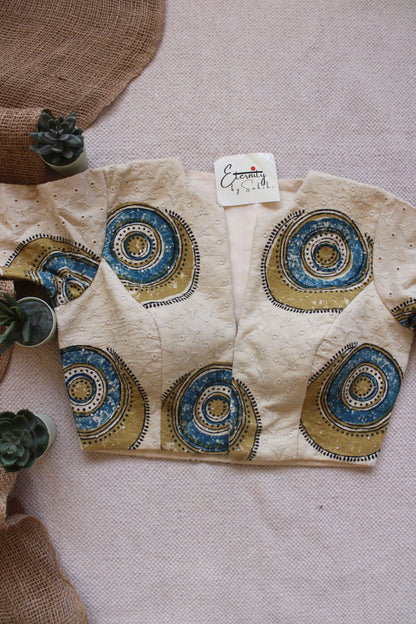 Ajrakh Hakoba –Off White Blouse