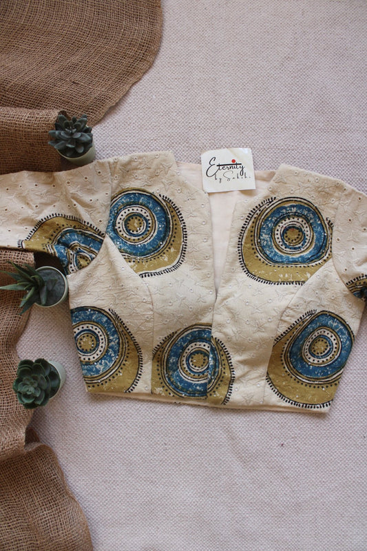 Ajrakh Hakoba –Off White Blouse - Eternity by Sakshi