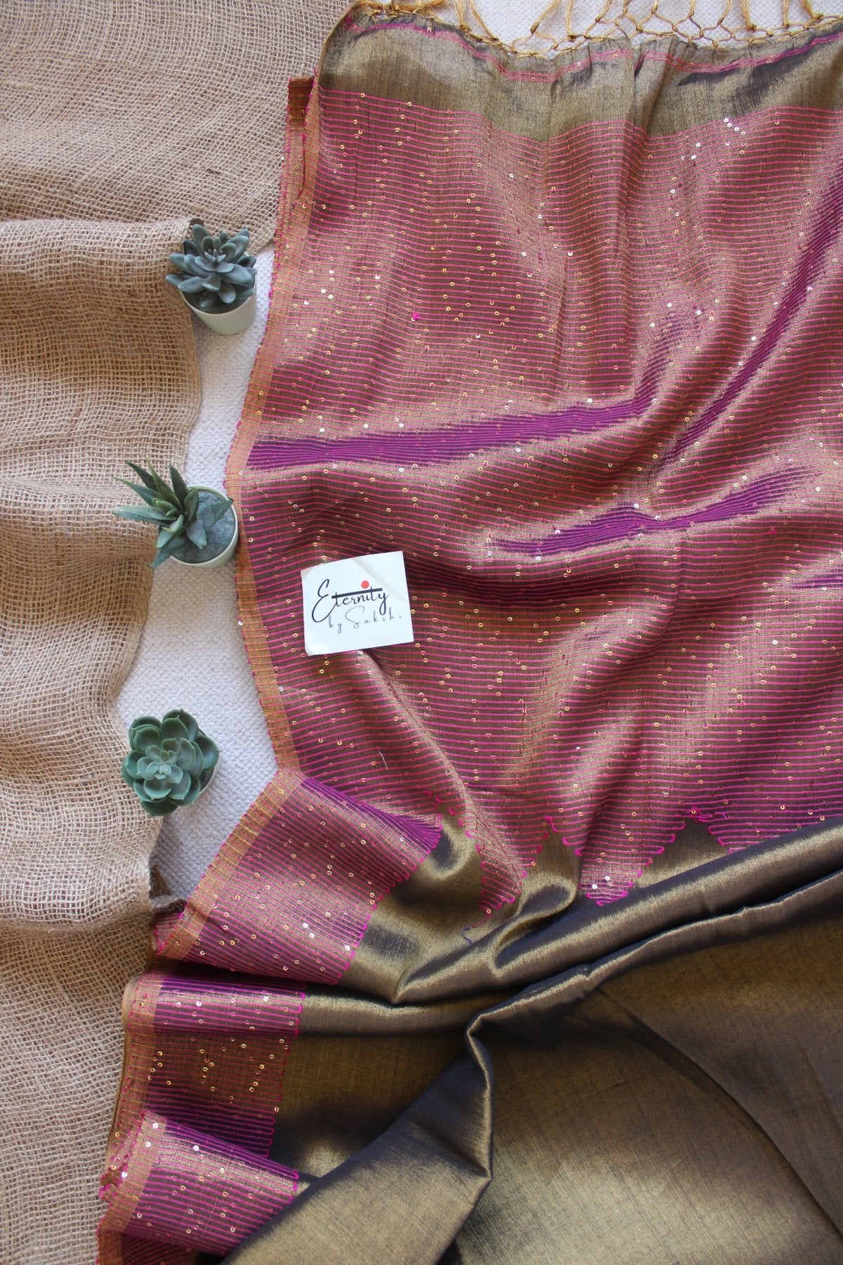 Copper Shakti Saree - Eternity by Sakshi