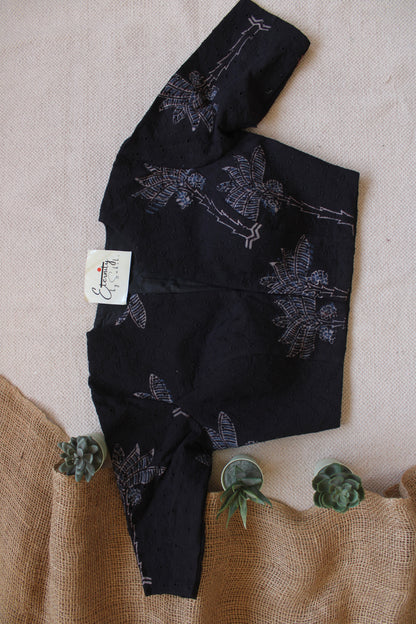 Ajrakh Hakoba – Black Bloom Blouse