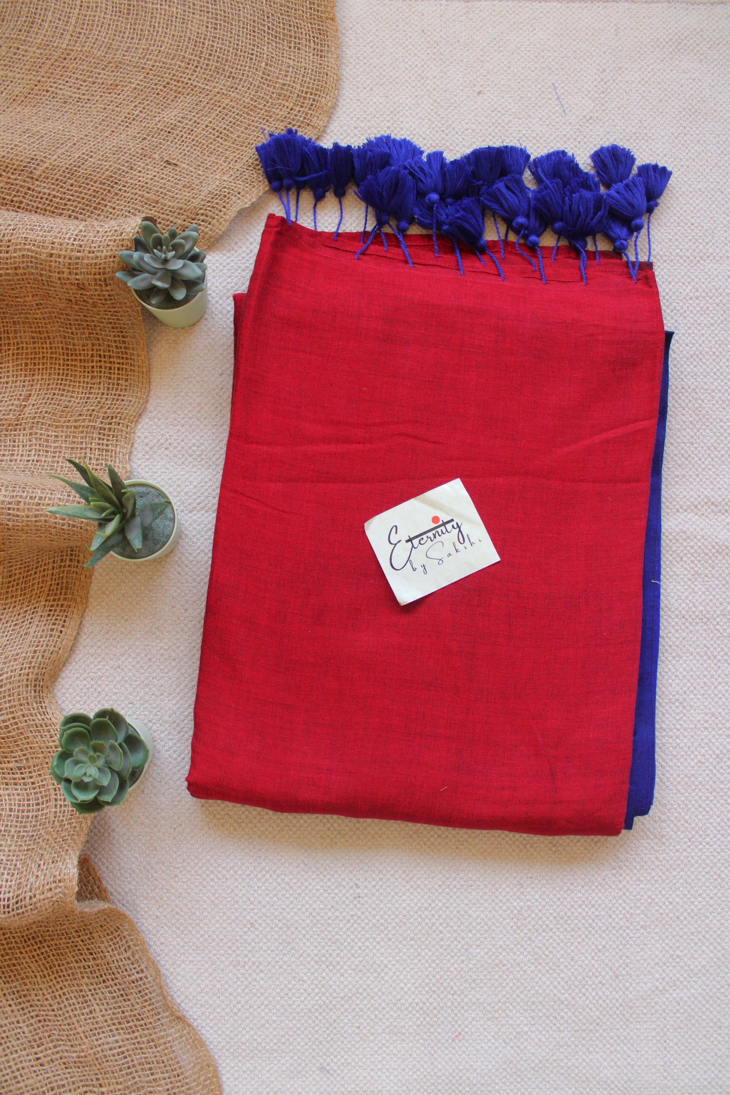 Crimson Neel Office saree