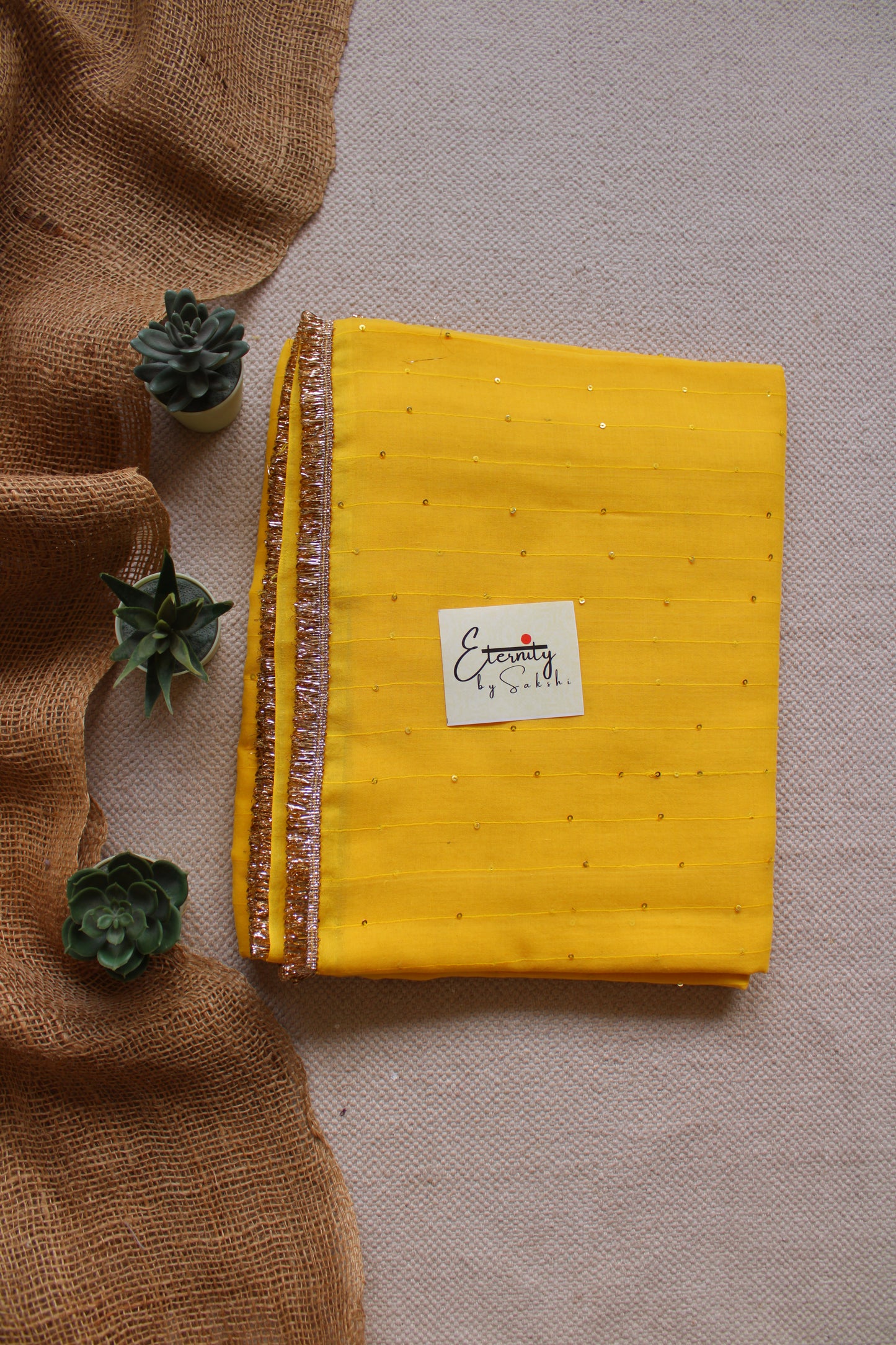 Yellow Gulnaar Saree