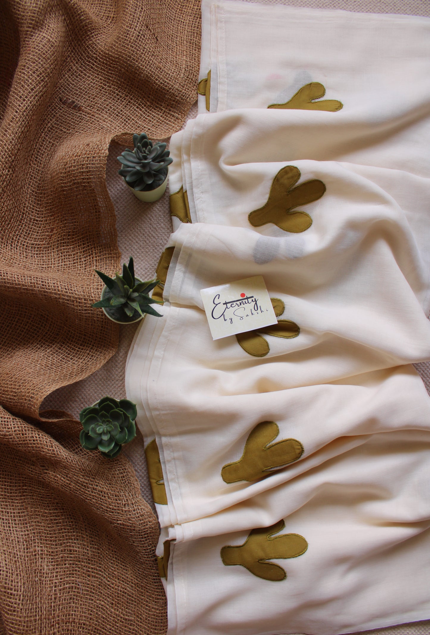Olive Cactus Saree