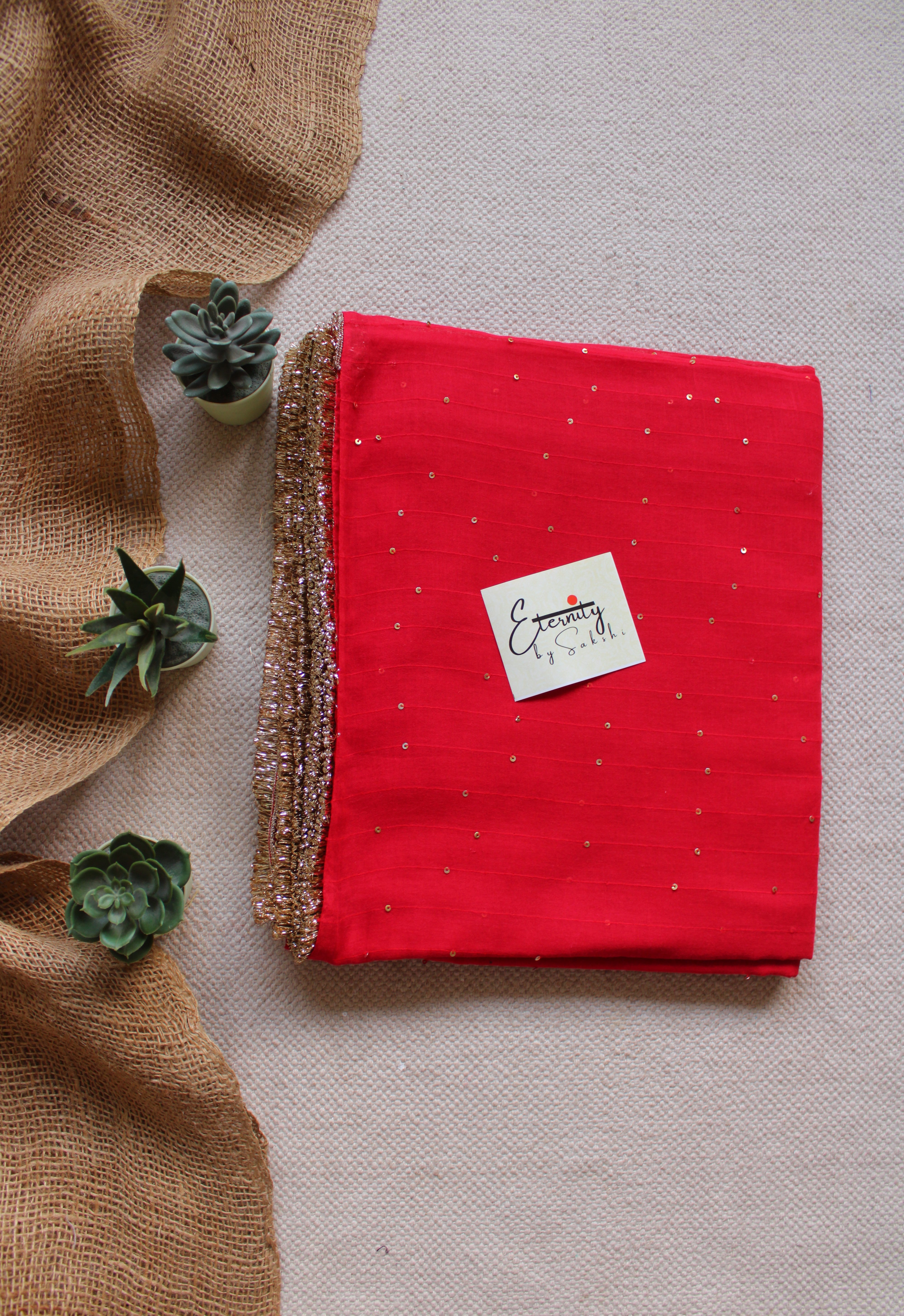 Red Gulbahar Saree