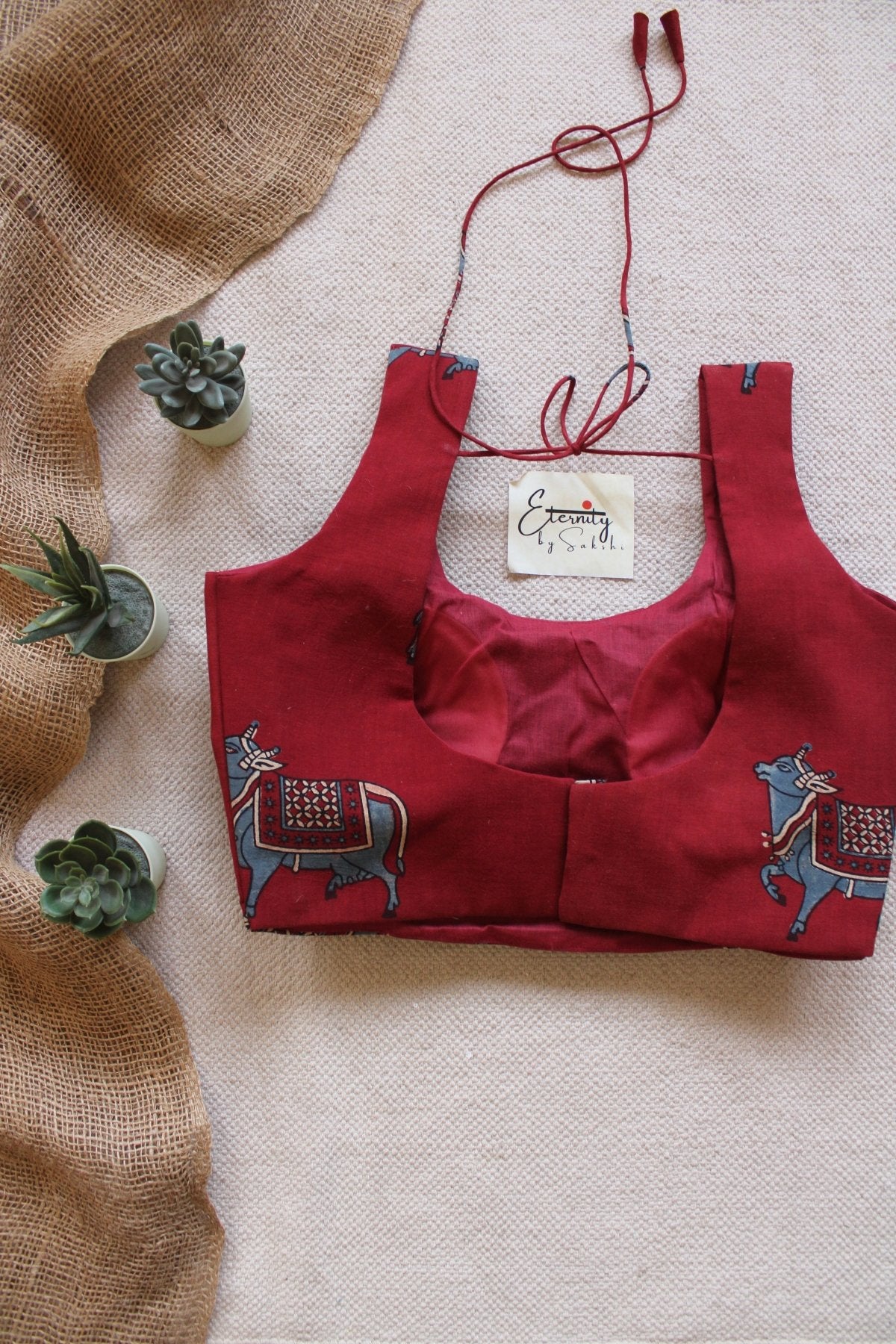 Maroon - Folk limited Edition Noorie Blouse - Eternity by Sakshi