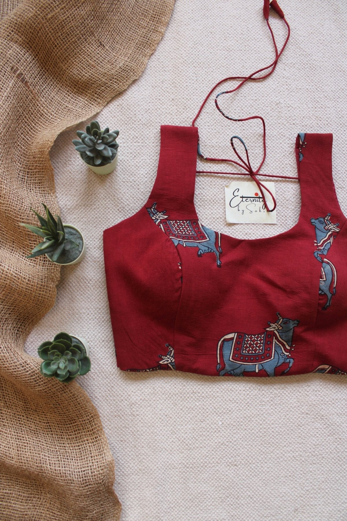 Maroon - Folk limited Edition Noorie Blouse - Eternity by Sakshi