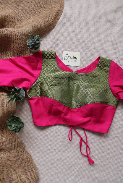 Olive Pink Jodha Blouse