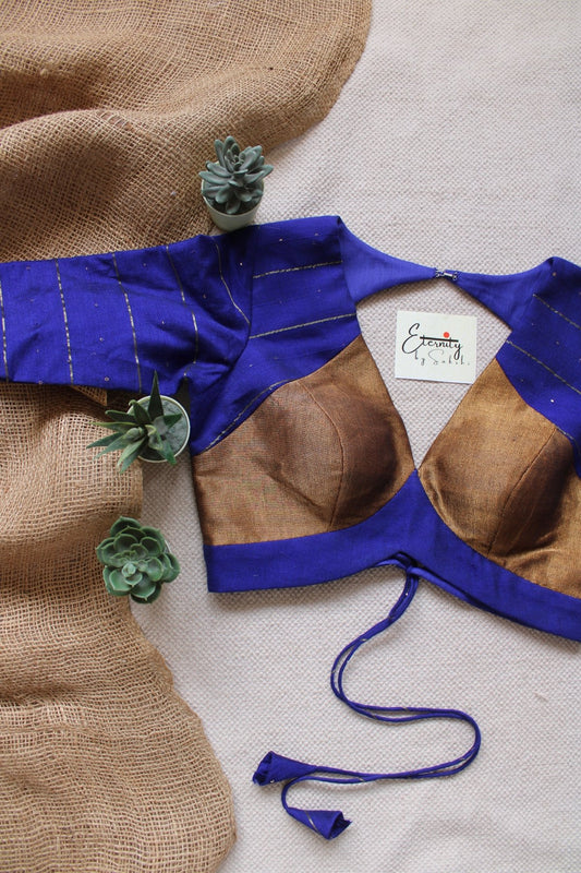Blue Prasang Blouse - Eternity by Sakshi