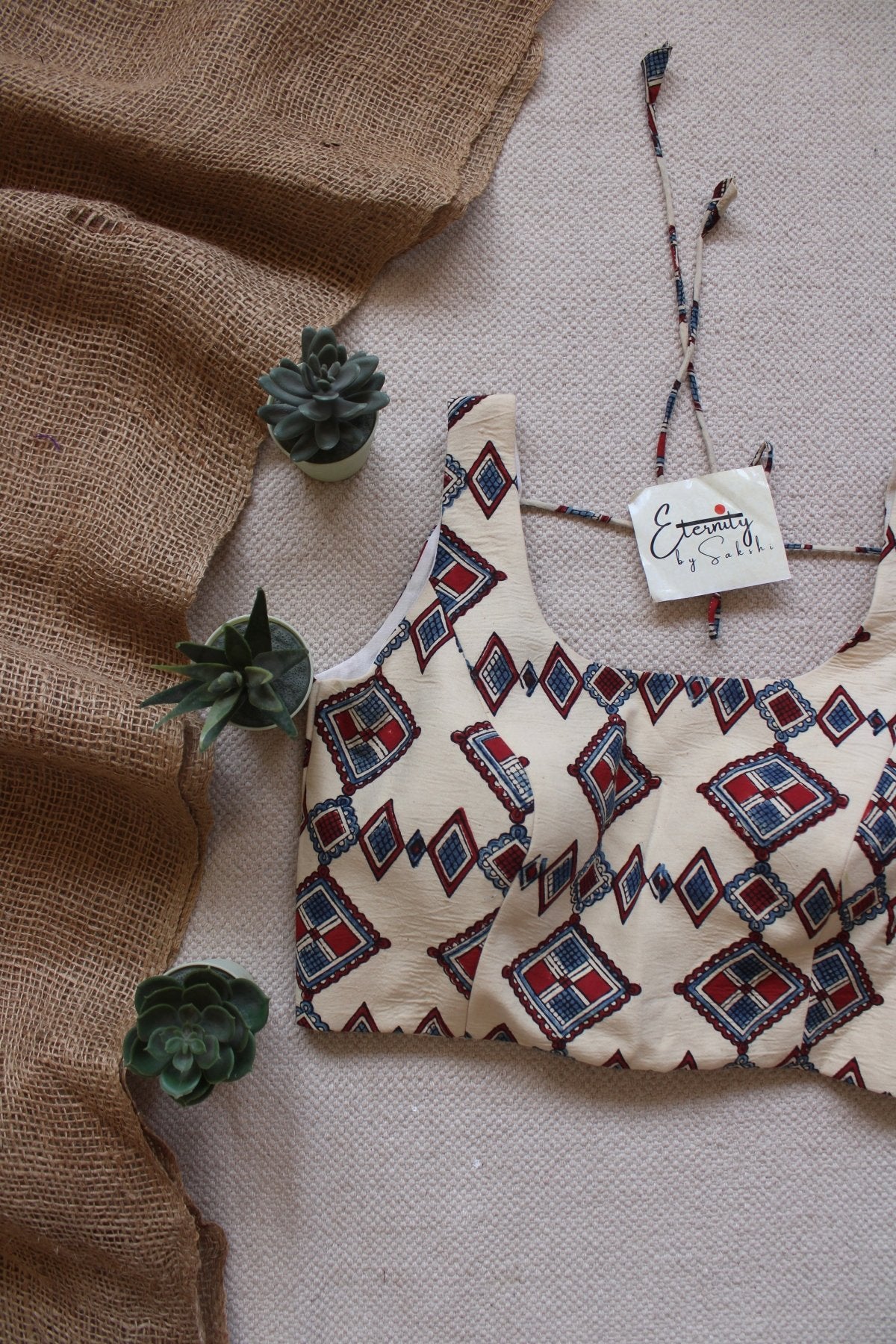 Off - White - Indigo Limited Edition Noorie Blouse - Eternity by Sakshi