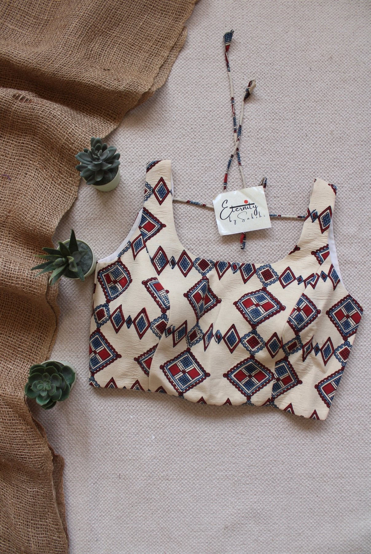 Off - White - Indigo Limited Edition Noorie Blouse - Eternity by Sakshi