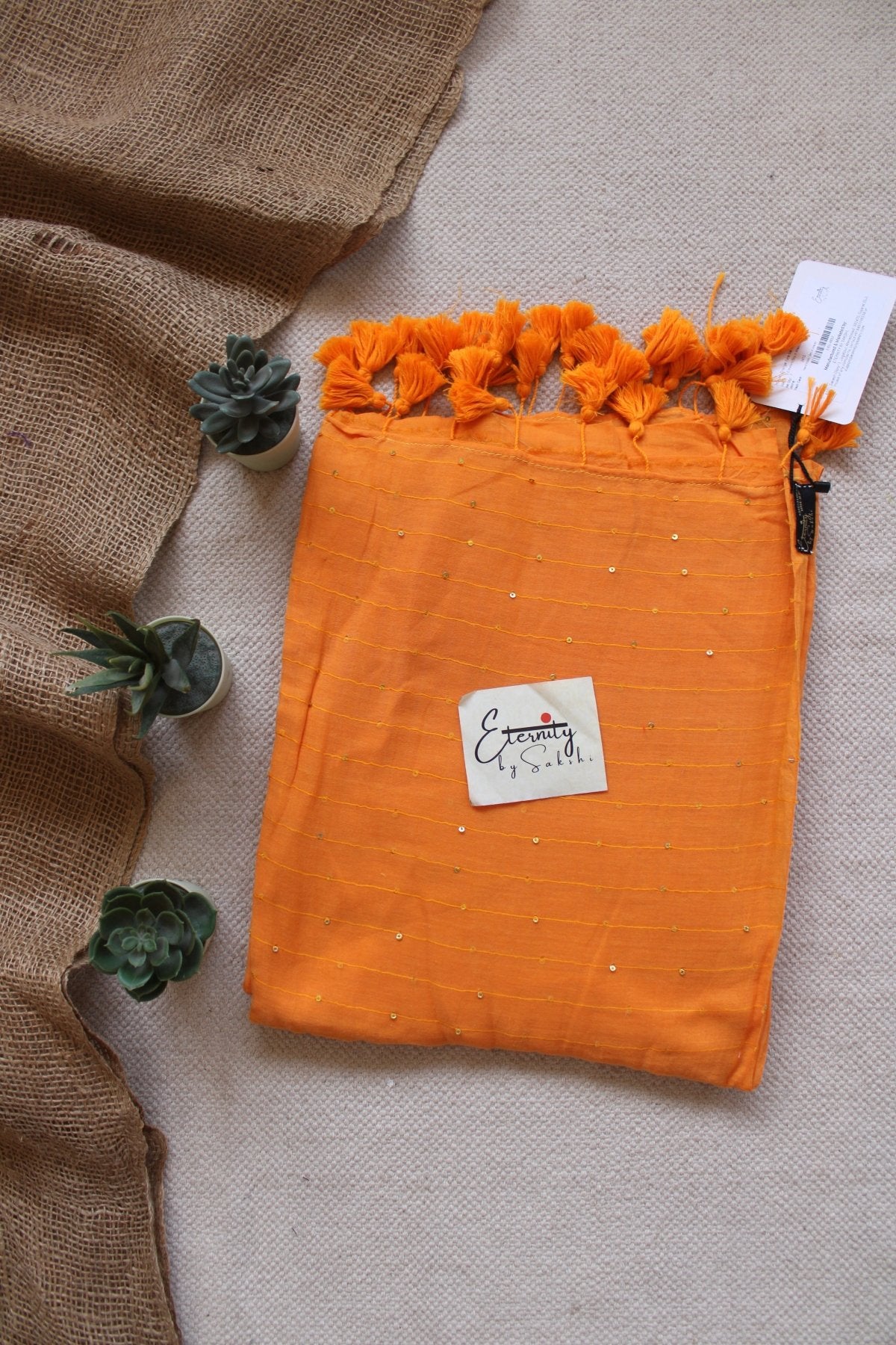 Orange Tara Saree - Eternity by Sakshi
