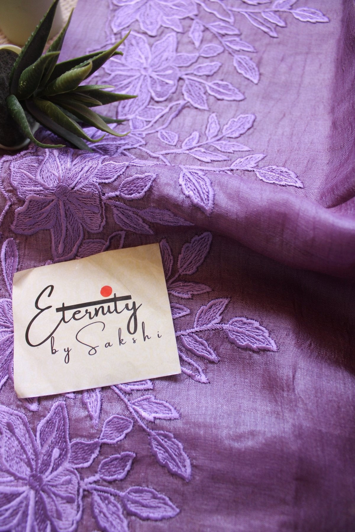 Lilac Tussar Saree - Eternity by Sakshi
