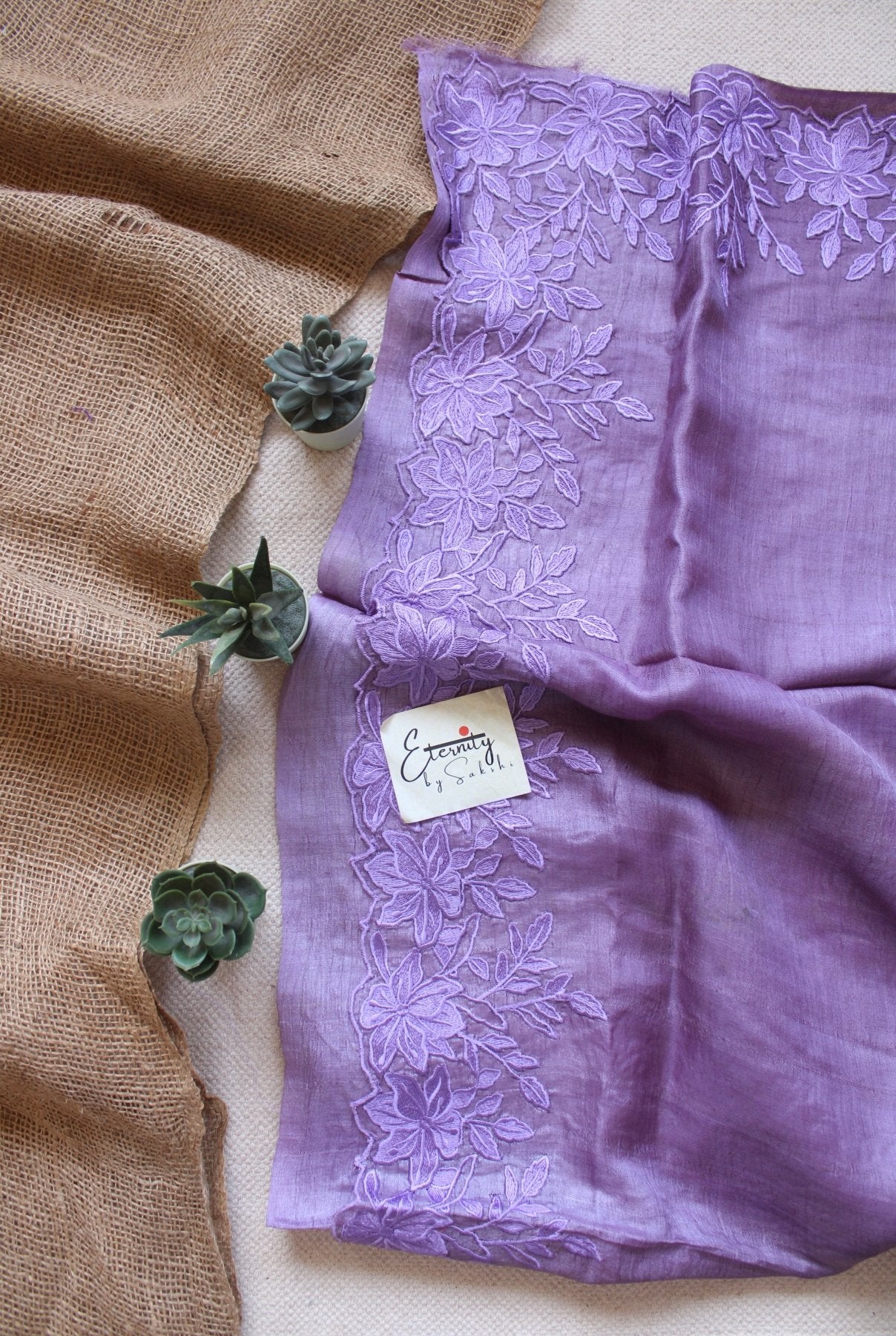 Lilac Tussar Saree - Eternity by Sakshi
