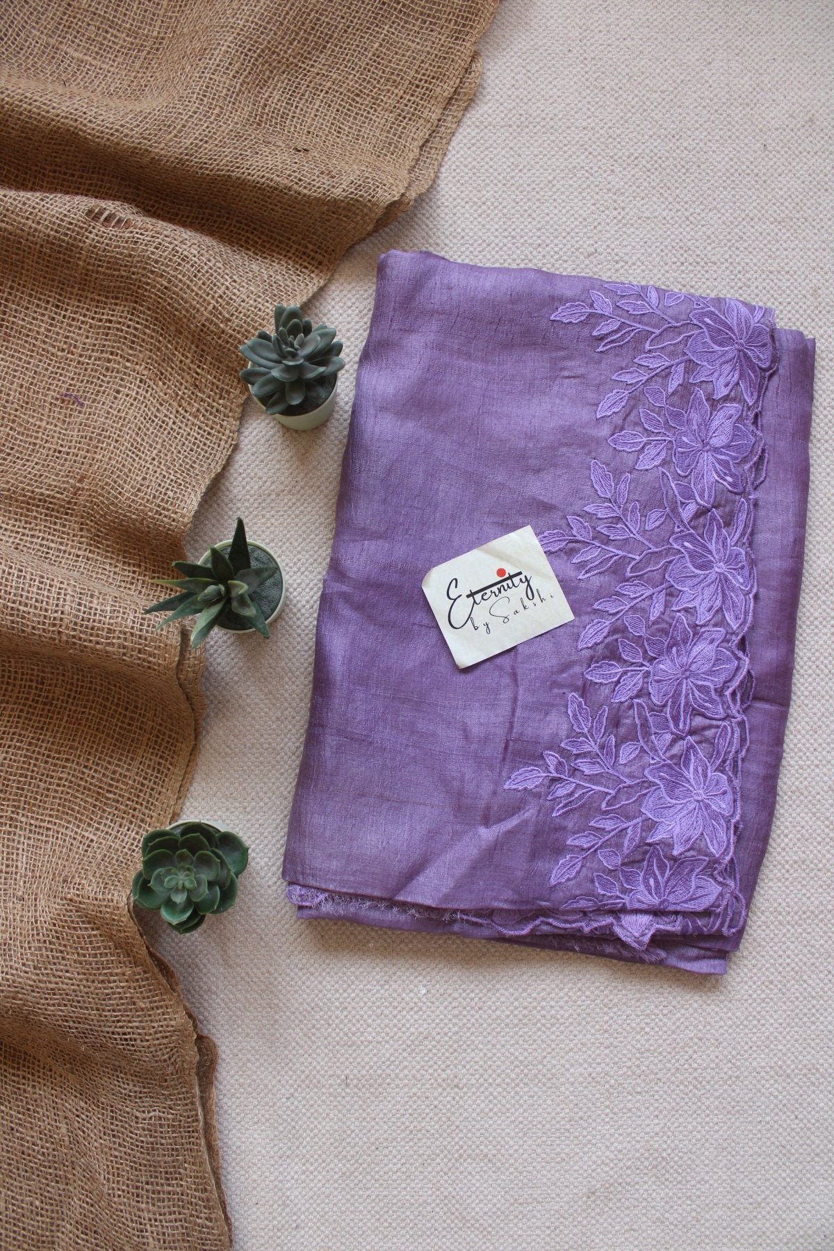 Lilac Tussar Saree - Eternity by Sakshi