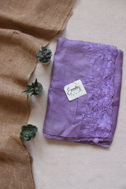 Lilac Tussar Saree - Eternity by Sakshi